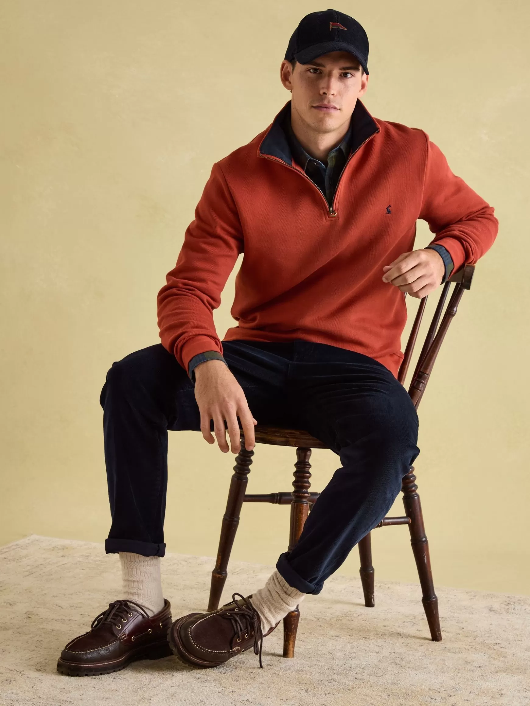 Alistair Quarter Zip Cotton Sweatshirt^Joules Fashion