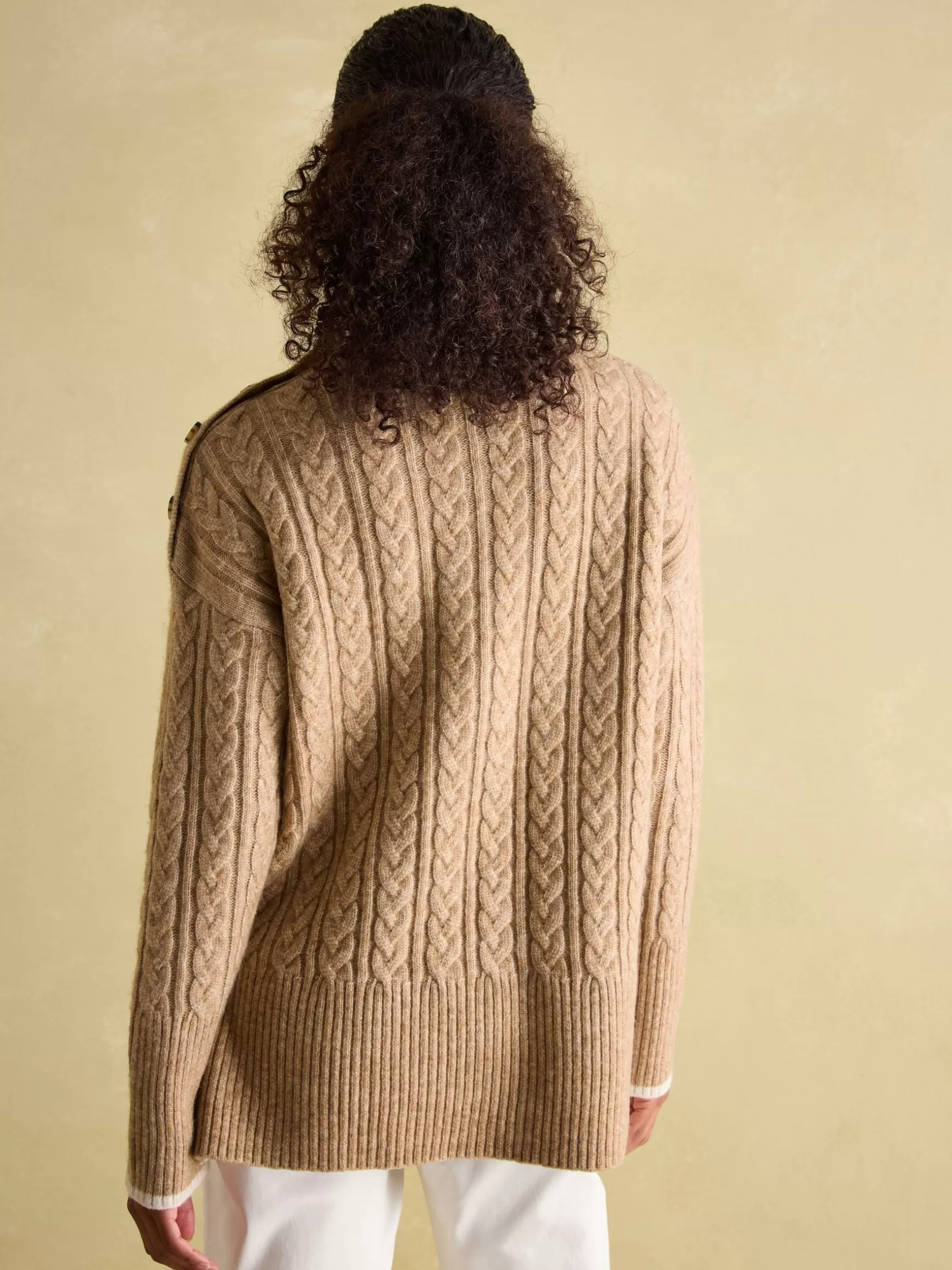 Betsy Button Shoulder Cable Jumper^Joules Cheap