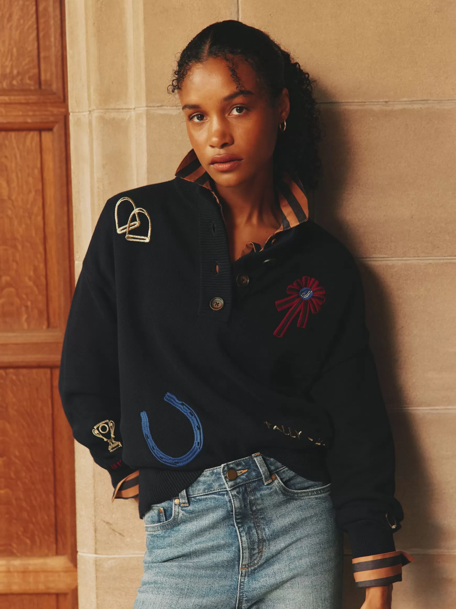 Buckley Horse Embroidered Jumper^Joules Flash Sale