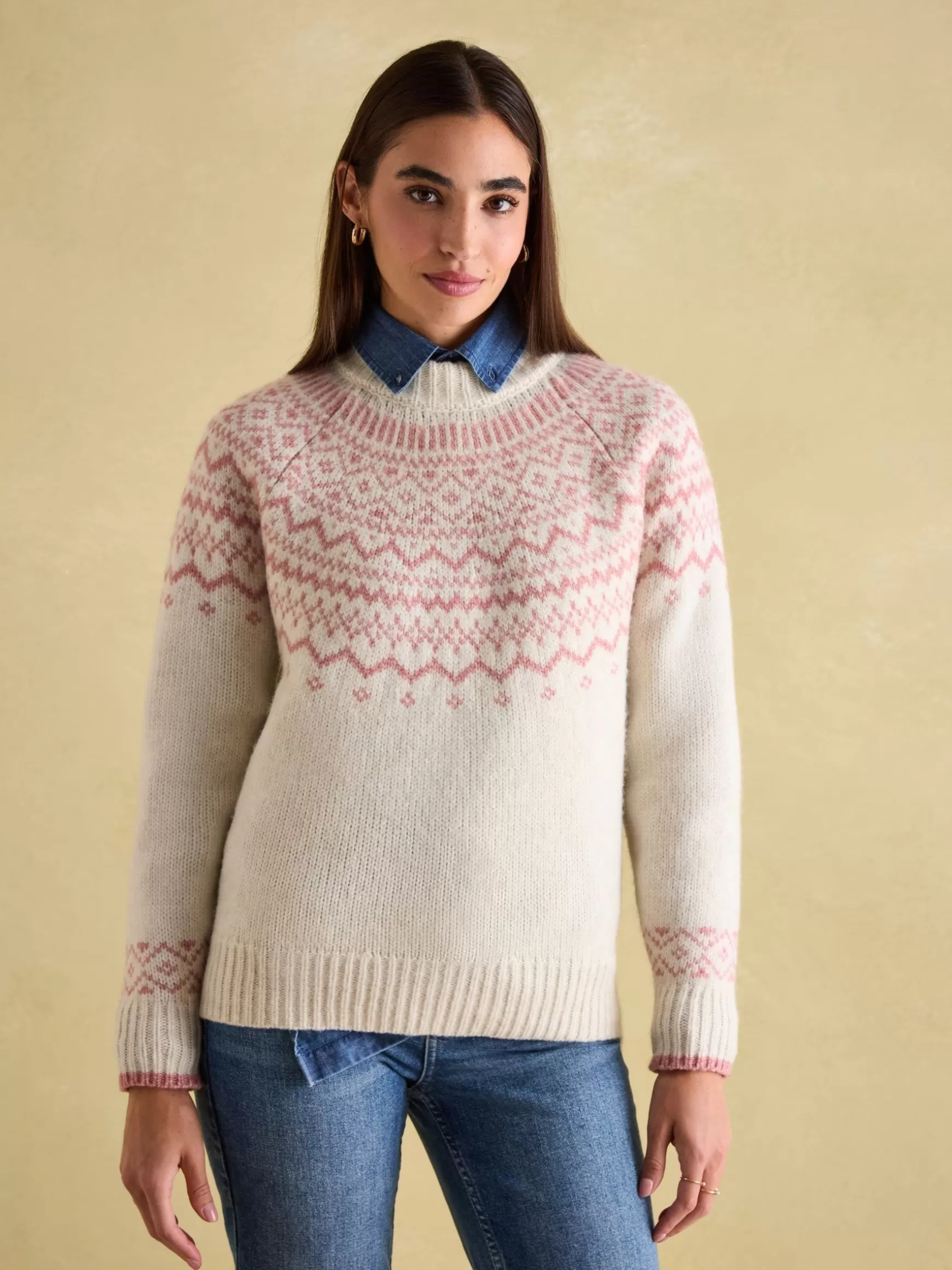 Charlotte Crew Neck Fair Isle Jumper^Joules New