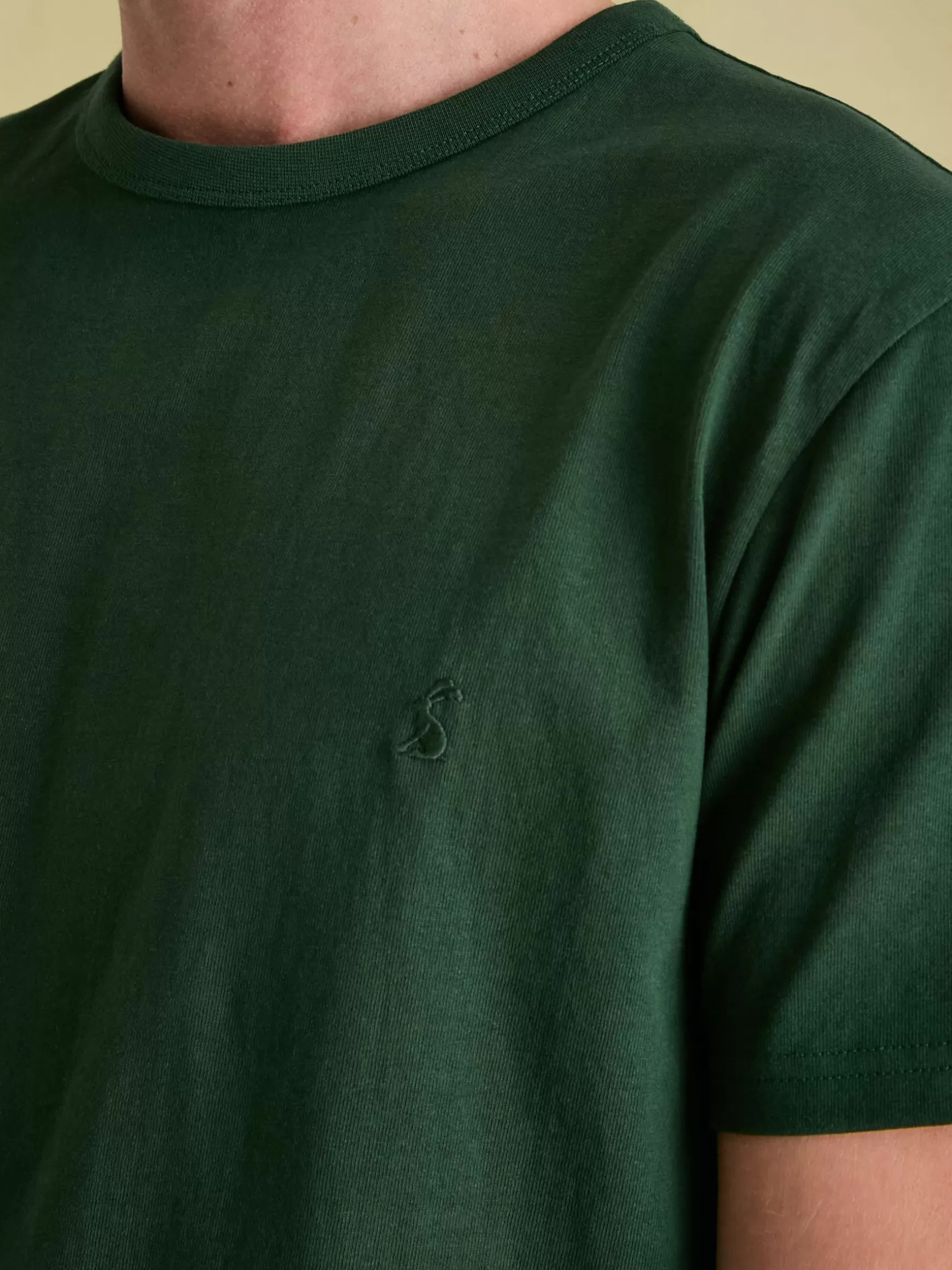 Denton Dark Green Heavyweight Jersey 100% Cotton Crew Neck T-Shirt^Joules New