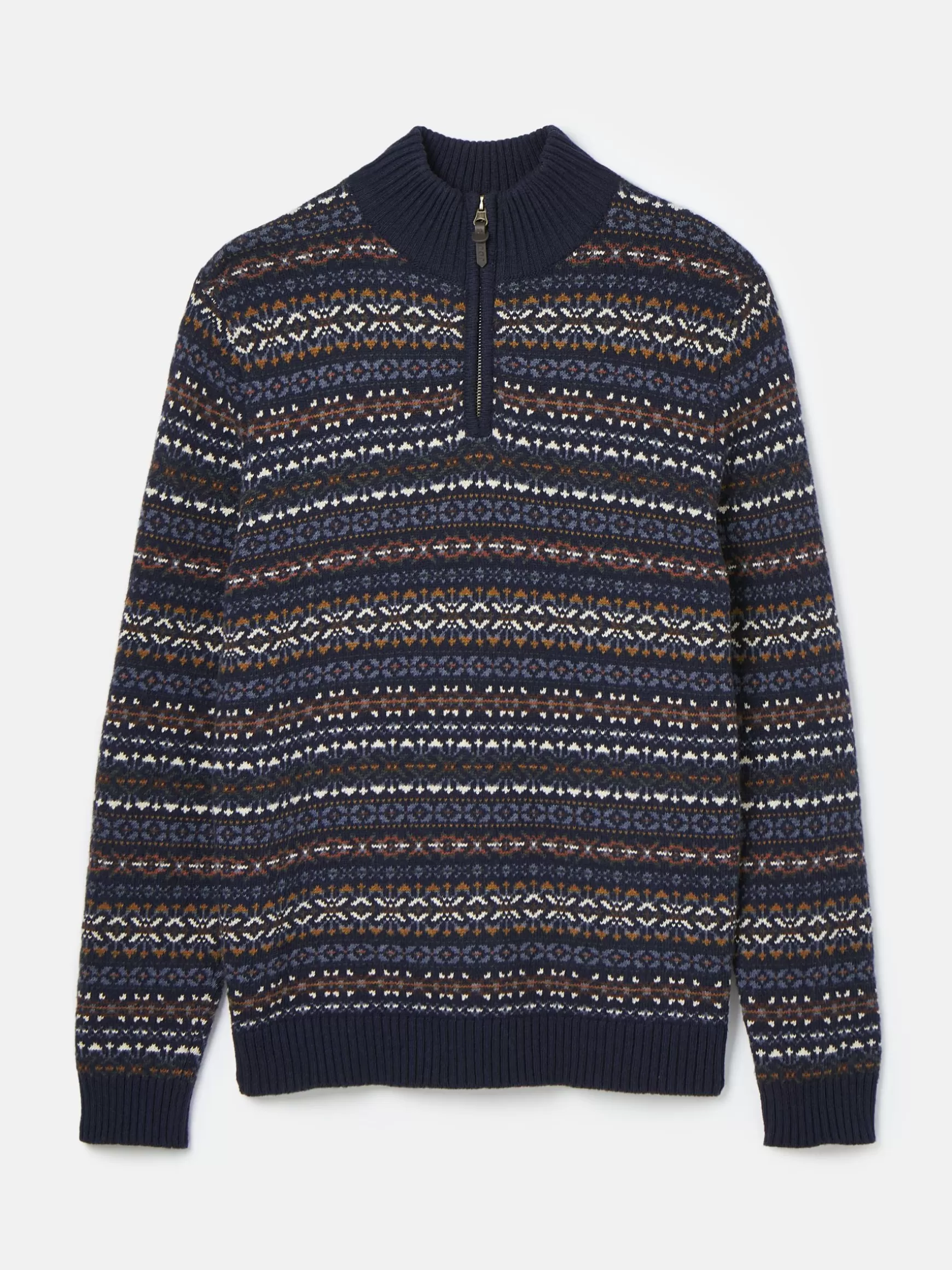 Fair Isle Quarter Zip Knit Jumper Contains Merino Wool^Joules Best Sale
