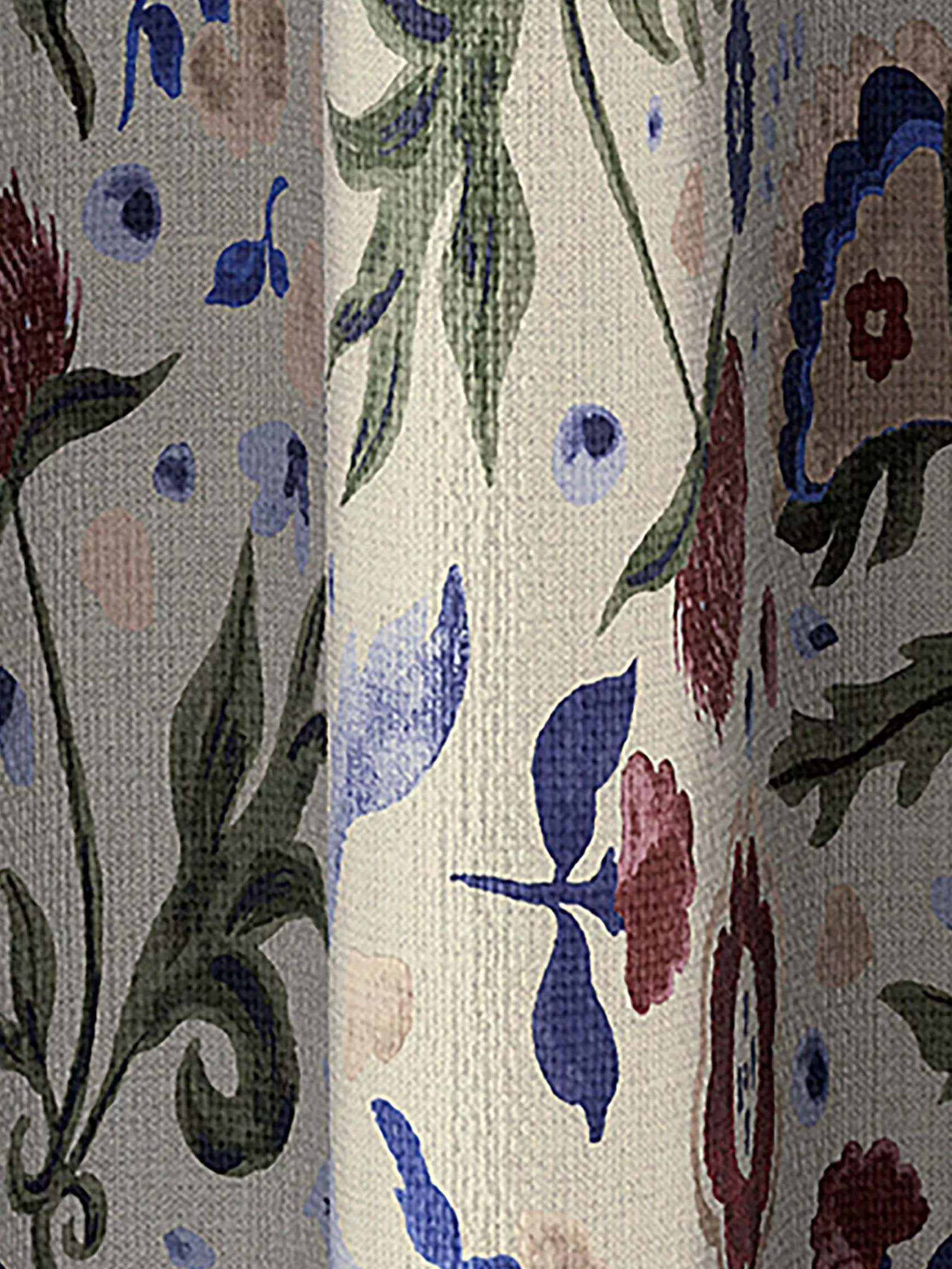 Festival Flowers Set of 2 Cream Multi Blackout Eyelet Curtains^Joules Store