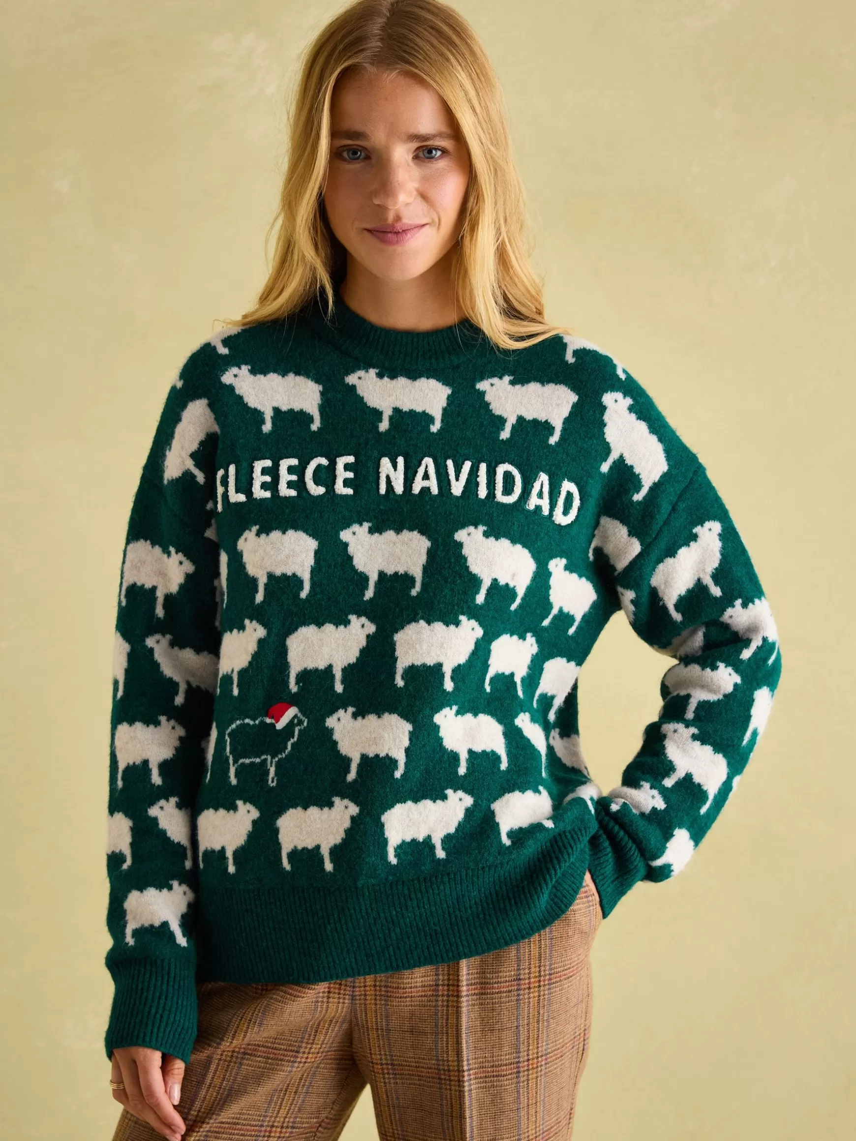 Fleece Navidad Christmas Jumper^Joules Hot
