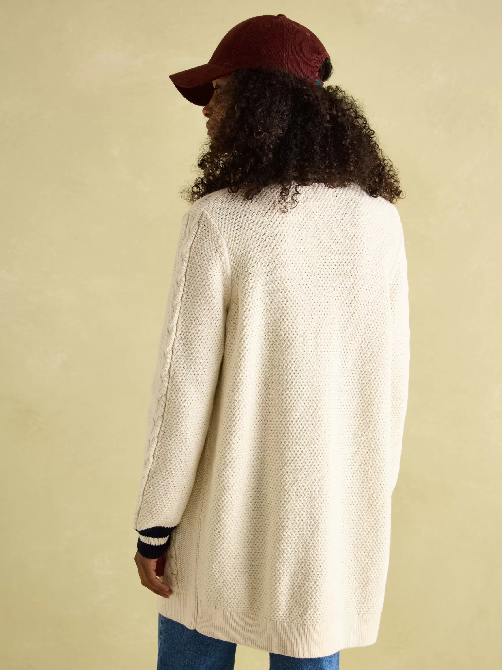 Game Point Button Through Longline Cable Knit Cardigan^Joules Flash Sale