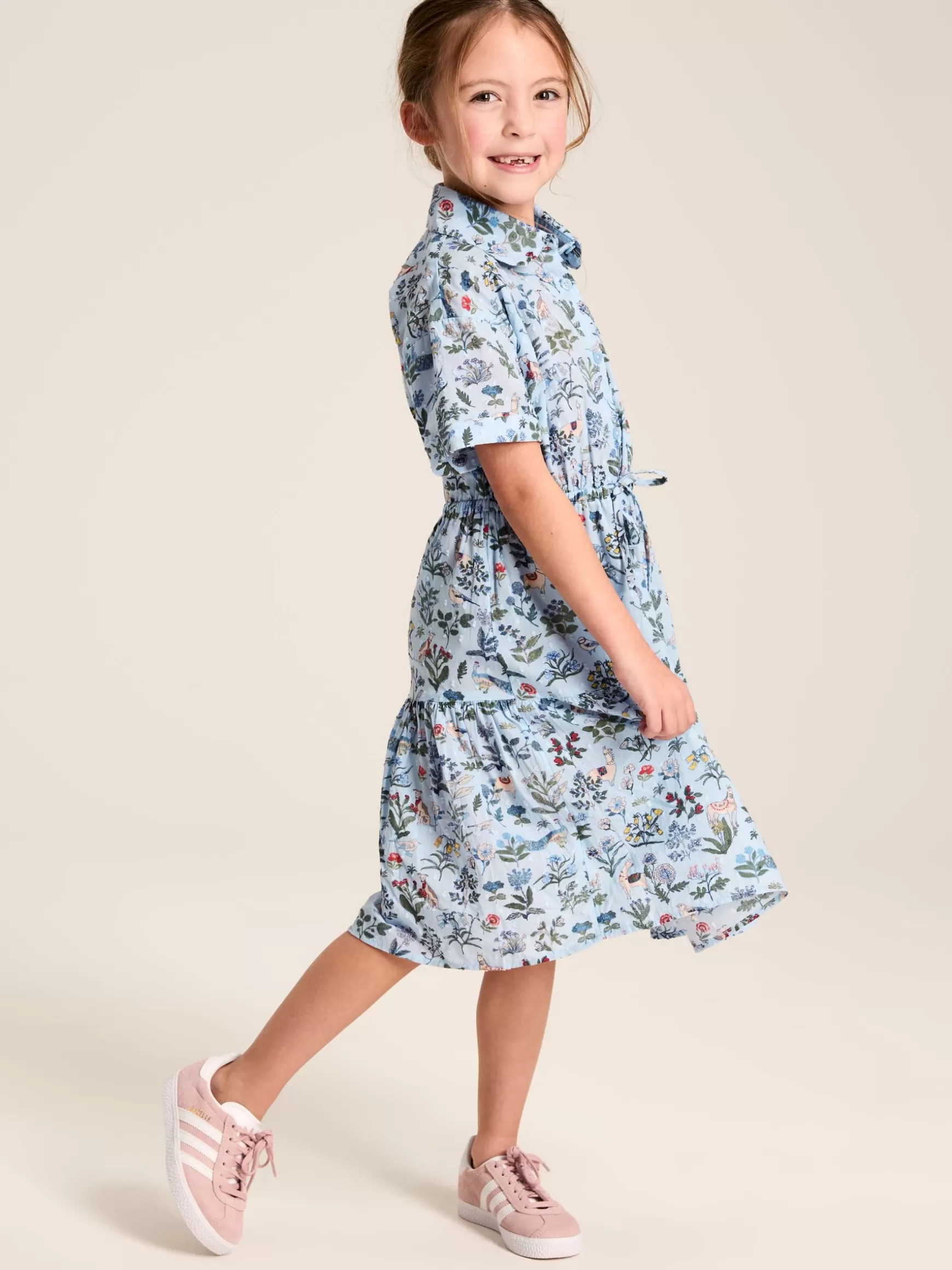 Girls' Summer Textured Shirt Dress^Joules New
