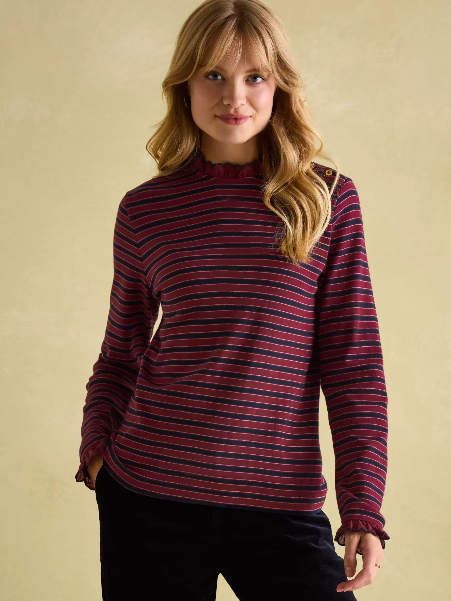 Grace Long Sleeve Jersey Top^Joules Outlet