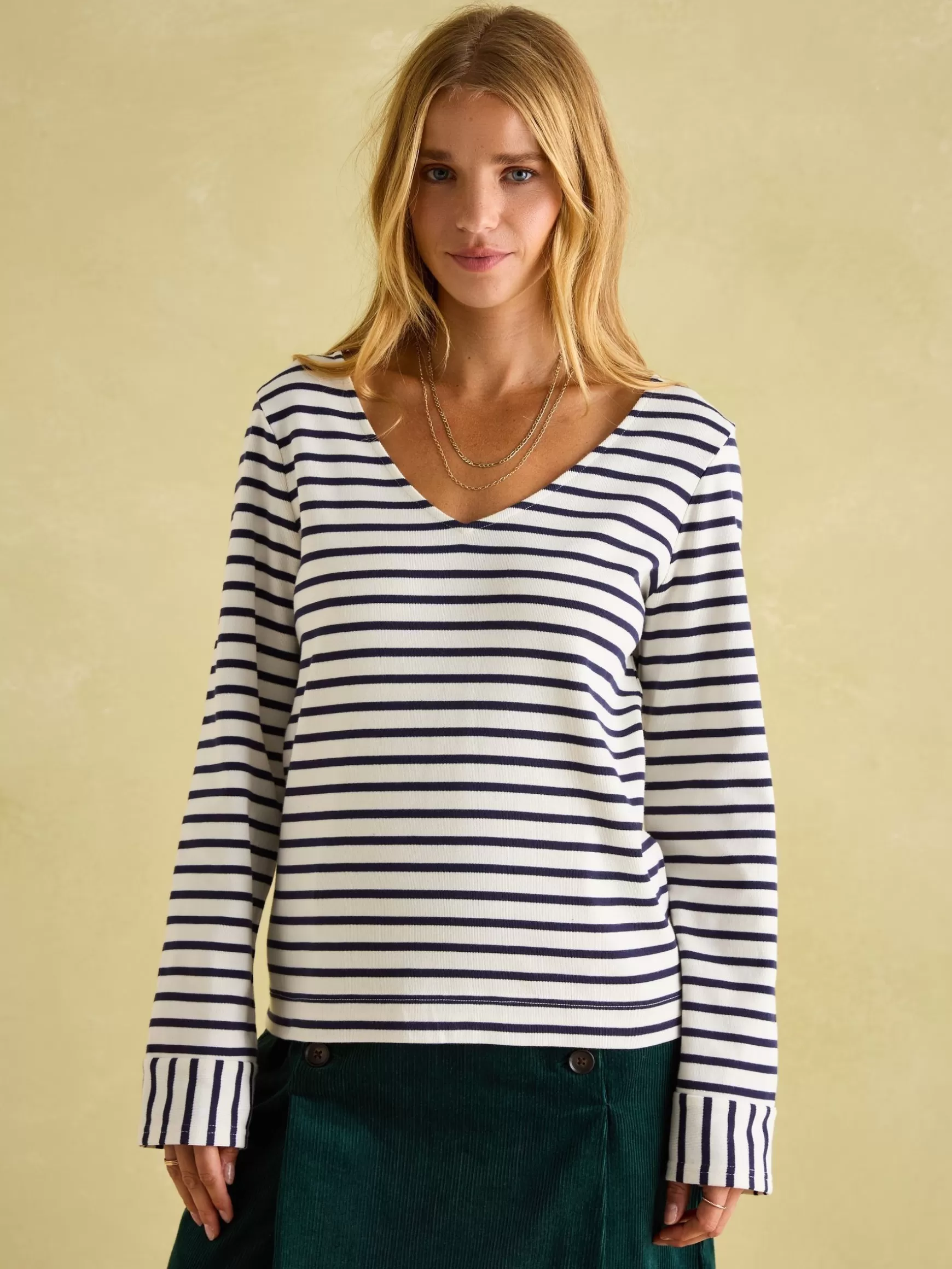 Harbour V-Neck Jersey Top^Joules Hot