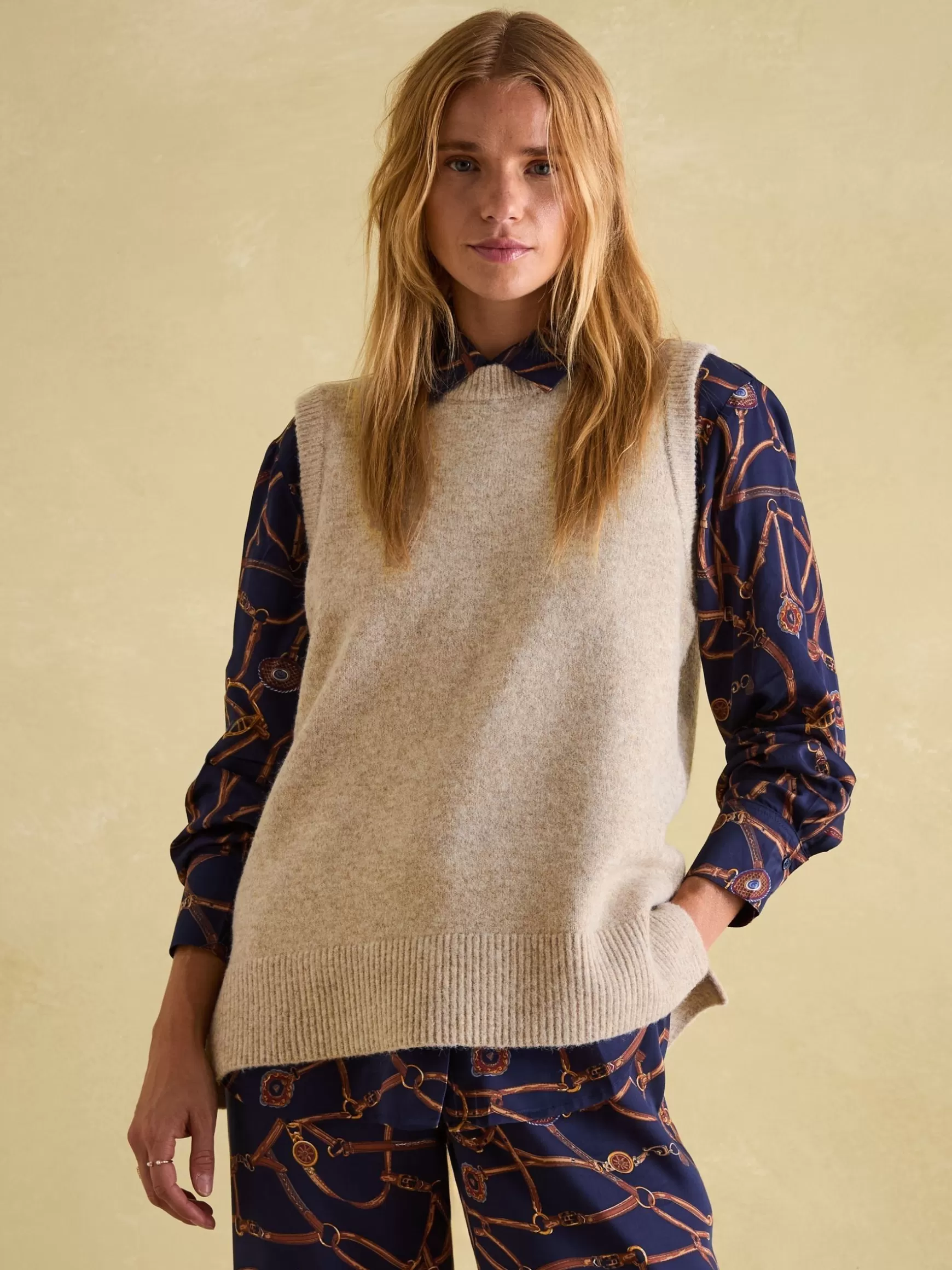 Holly Longline Knitted Vest^Joules Flash Sale