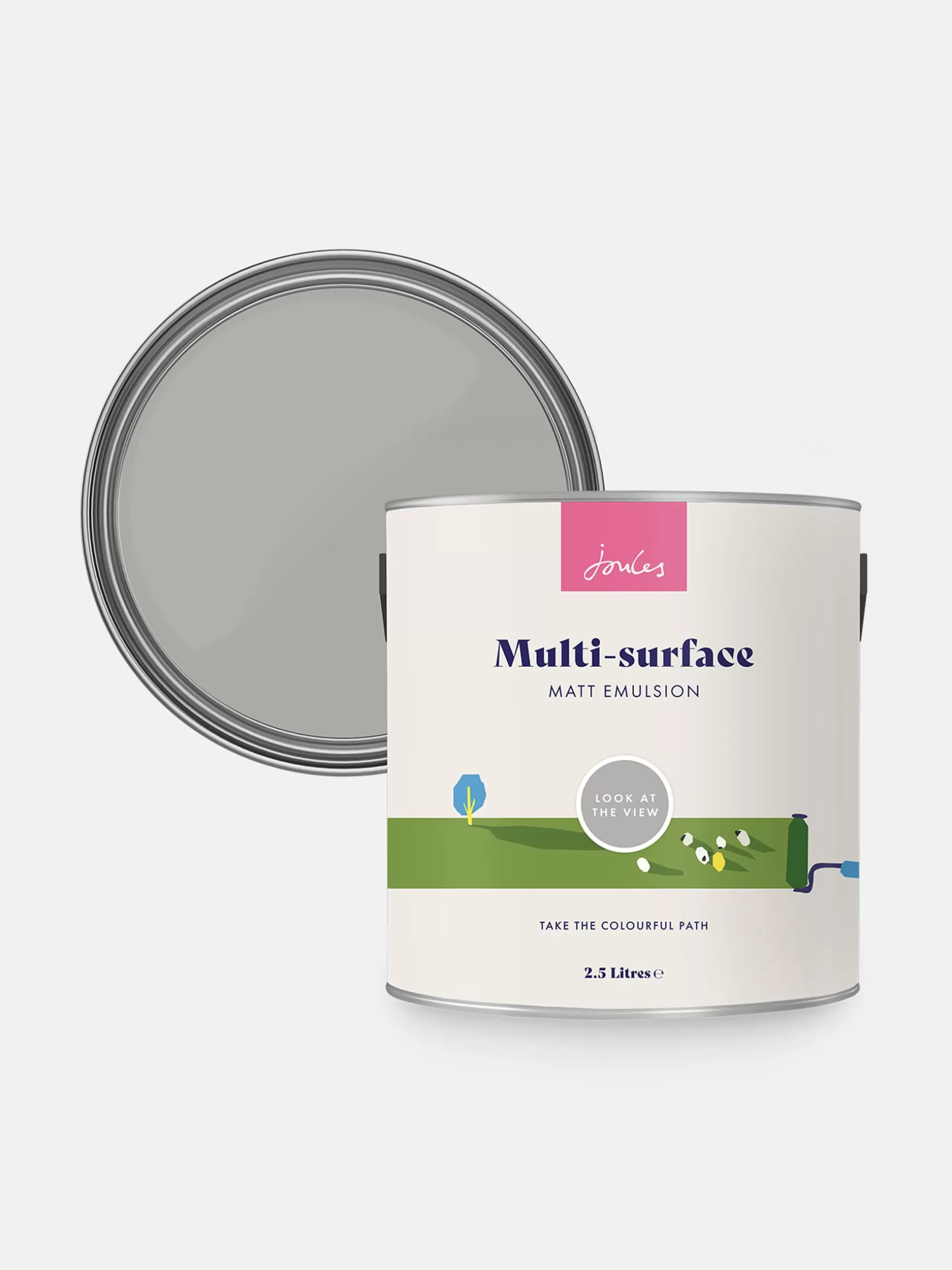 Look at the View Soft Grey Multi Surface Matt Emulsion^Joules Hot
