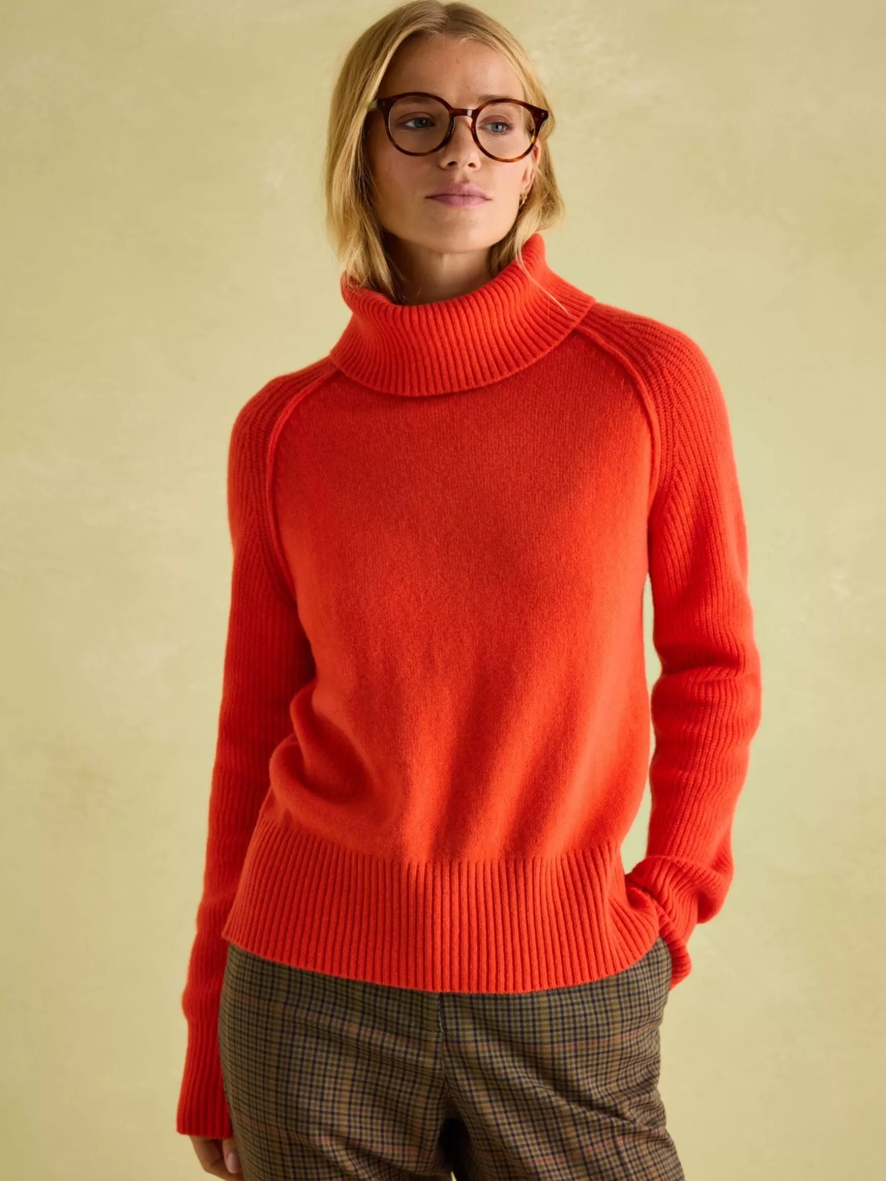 May Merino Wool Jumper with Detachable Roll Neck^Joules Clearance