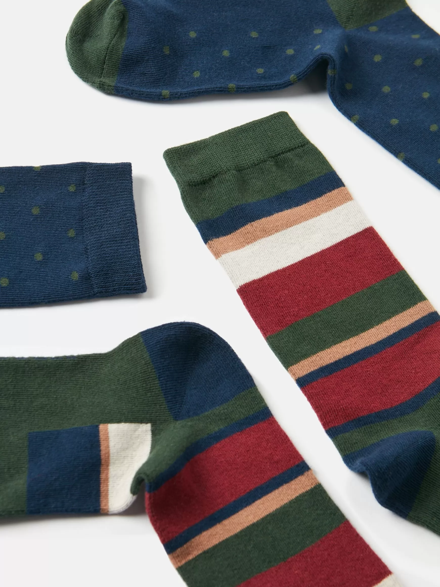 Men's Kingsbury Multi Navy 2 Pack Socks (size 7-12)^Joules Shop