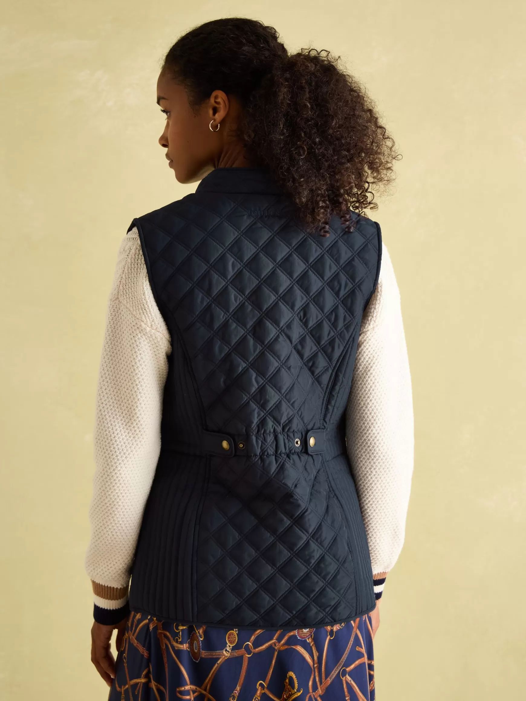Minx Navy Blue Showerproof Diamond Quilted Gilet^Joules Cheap