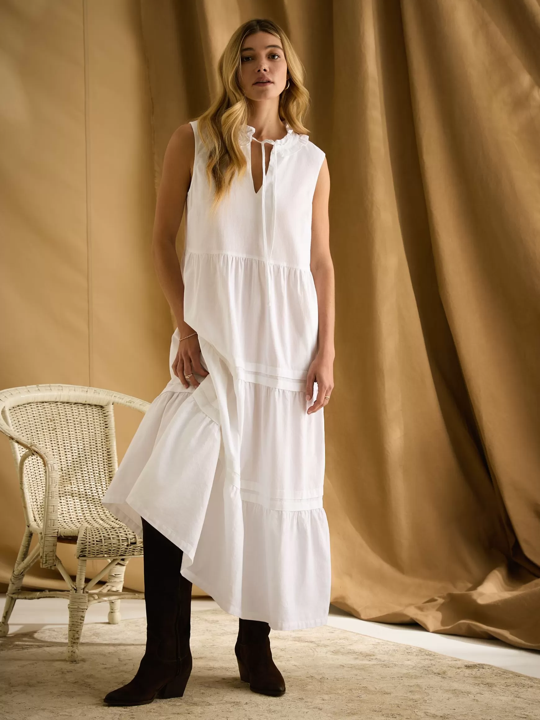 Ophelia Sleeveless Tiered Dress^Joules Store