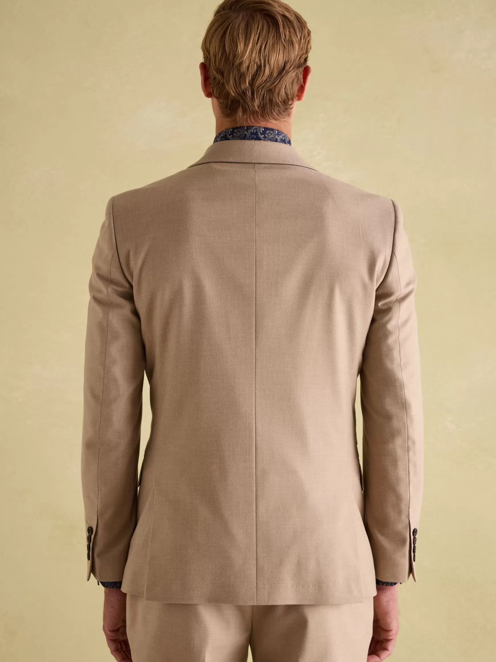 Tan Brown Slim Fit Flannel Suit Jacket^Joules Hot