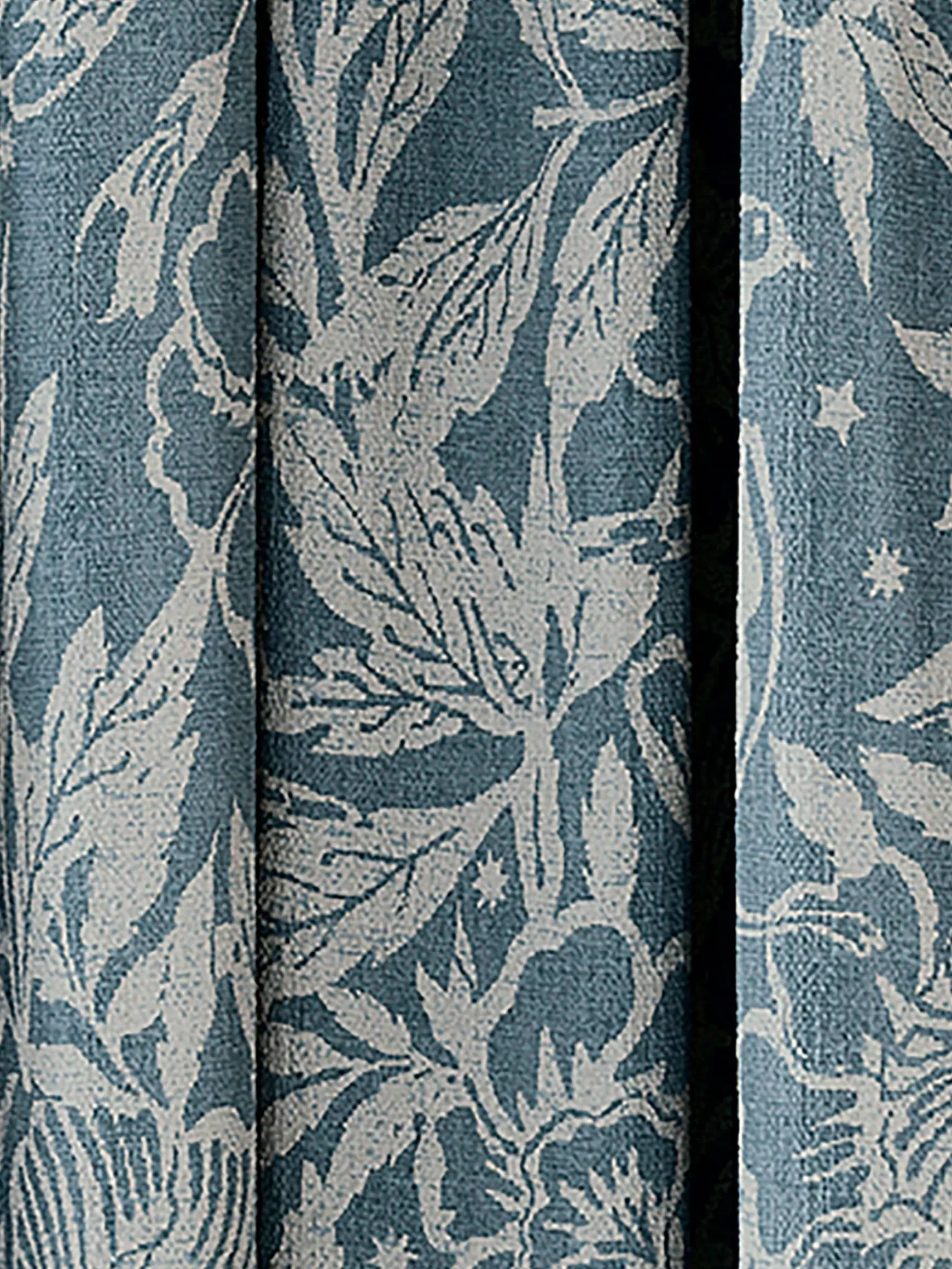 Twilight Ditsy Set of 2 Duck Egg Blackout Pencil Pleat Curtains^Joules Sale